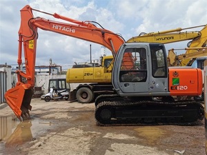 เครื่องขุด EX120ไฮดรอลิก HITACHI ขนาด12ตันมือสองพร้อมมอเตอร์เครื่องยนต์ของ Isuzu และปั๊มใช้เชื้อเพลิงน้อยจากญี่ปุ่น - Product Image 2