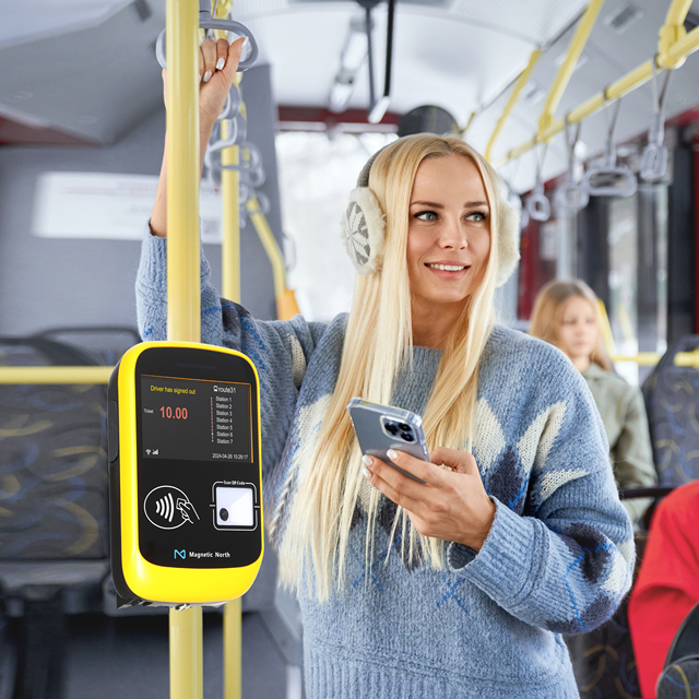 Magnetic North M10P Android Bus Ticket Validator Facial Recognition Payment Device Pos System Bus Validator with Qr Code