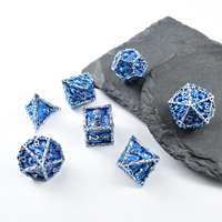 Ensemble de dés de jeu de rôle en métal massif personnalisé, dés de D&D inspirés du Roi Singe, 7 pièces, avec design de moule exclusif XDICES