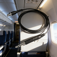 Adaptateur Connecteur 3-en-1 Raytalk CB-16 Mini XLR Femelle 5 Broches vers Jack Mâle 6,3 mm Neuf Certifié CE/FCC/ROHS pour Casque d'Aviation Noir