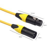 Câble XLR symétrique mâle-femelle pour microphone à condensateur de console de mixage, avec tête en alliage de zinc blindée couleur et aiguille plaquée argent