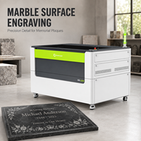 Machine de gravure laser CO2 grand format haute précision pour bois, marbre, granit, pierre, plaques commémoratives, enseignes, refroidissement par eau