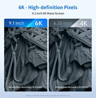 ANYCUBIC foton Mono X 6KS mesin Printer 3d, cetakan cepat Uv 6k layar besar 9.1 inci Resin cetak gigi