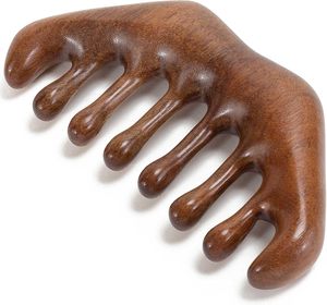 Peine de Madera Personalizado con Logotipo para Masaje del Cuero Cabelludo, Masajeador de Cuero Cabelludo de Sándalo, Cepillo de Madera para Masaje de Cabeza Gua Sha para el Crecimiento del Cabello en Hombres y Mujeres - Product Image 2