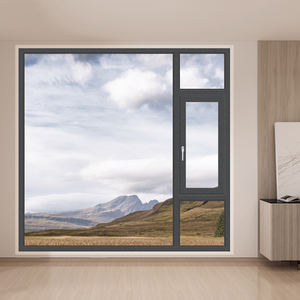 Ventanas de aluminio estándar personalizadas Hurricane Impact, ventana abatible de rotura térmica de vidrio templado Doble - Product Image 5