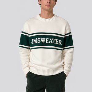 <span class=keywords><strong>Pull</strong></span> en coton personnalisé OEM ODM avec logo en jacquard, col rond, manches longues, rayures, <span class=keywords><strong>pull</strong></span> <span class=keywords><strong>de</strong></span> sport en tricot <span class=keywords><strong>de</strong></span> style rugby pour femme - Product Image 4