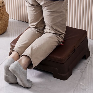 Lotus Pattern Prayer Stool <b>Cushion</b> Kneeling Seat Meditation Pad Buddhist Home Temple Use Plastic Foldable <b>Storage</b> - Product Image 4