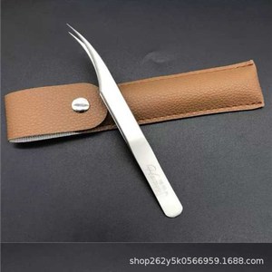 High-precision eyelash extension tools, tweezers and <b>clips</b> for eyelash extension technicians, gold feather tweezers. - Product Image 3