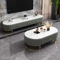 Meubles de salon modernes de luxe de haute qualité 2024 meuble de télévision en marbre universel conceptions d'unité d'armoire avec rangement
