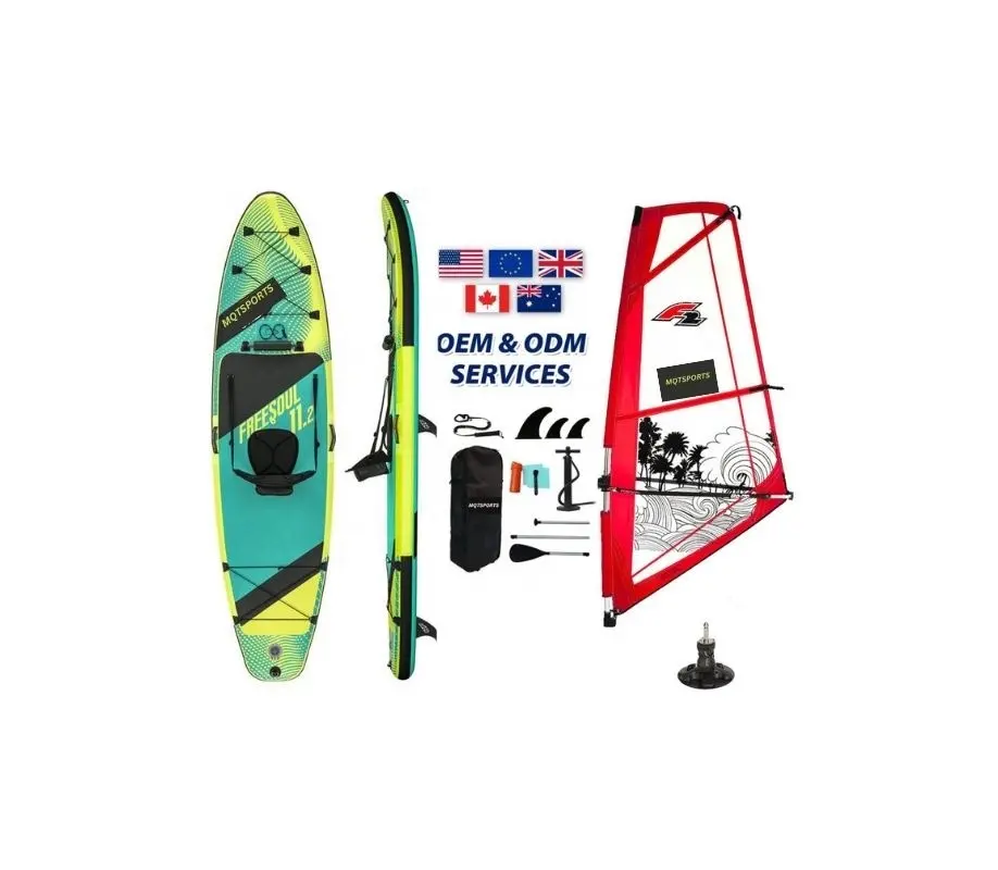 Bestverkopende Folie Kitesurf Surfplank Windsurf Opblaasbare Sup Board Paddle Boards Trollen Motor Elektrische Sup Olymp