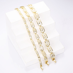 CM 14k Gold <strong>Jewelry</strong> Wholesale Hot Sale 14K Gold Plated Luster Bracelet Multi-size Maze Hollow <strong>Simple</strong> Pulseras <strong>Jewelry</strong> Bracelet - Product Image 3