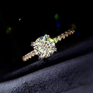 Anello di Diamanti F910 per Donna, Taglio Brillante Rotondo, Diamante Naturale, Stile Classico di Fidanzamento, Equivalente a 1 Carato - Product Image 6