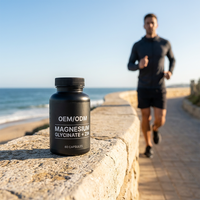 Capsules de glycinate de magnésium OEM/ODM, complément minéral pour la santé osseuse, soutien immunitaire, énergie pour les hommes, 2 capsules par jour