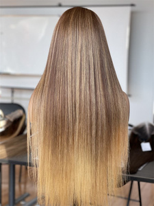 Luxury Design Glueless European Virgin Human Hair Front Transparent for Middle Part Pre Pucked Hairline for Women Wholesale - Product Image 4