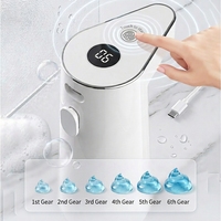 Distributeur de savon électrique portable rechargeable par USB, distributeur automatique de désinfectant pour les mains sans contact, mural, 300 ml, pour l'extérieur