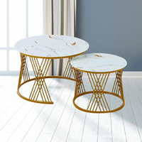 Table Basse Empilable à Cadre Métallique Circulaire, Design Durable, Idéale pour les Bureaux et Immeubles de Bureaux - Meilleure Vente