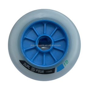 สเก็ตอินไลน์สปีดสำหรับกีฬากลางแจ้ง110มม. ล้อแข็งสองชั้น84A/86A + 64A - Product Image 4