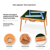 Table de Mahjong de Luxe Moderne d'Extérieur Portable en Bois Massif, Pliable, Surélevée, Écologique et Durable pour Dortoirs