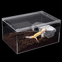 Boîte en acrylique Cage pour reptiles pour animaux de compagnie Boîte d'élevage en acrylique pour lézard