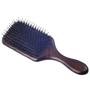 Eur2,2 escova de cabelo de madeira, escova de cabelo com cerdas de madeira, massageadora de estilo clássico