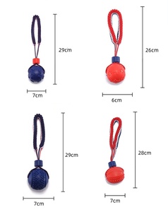 Boules de jouets pour chiens indestructibles avec corde Jouets à mâcher pour animaux de compagnie Balle de nettoyage des dents Balle de friandises pour chiens sur corde Interactive Tug of War - Product Image 6