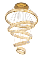Lustre K9 contemporain doré créatif luxe suspension moderne salon hôtel cristal led lustre