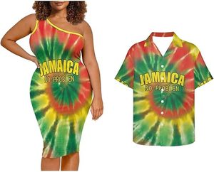 Vêtements à thème drapeau jamaïcain, tenues assorties pour couple, tenues jamaïcaines, tenues assorties pour couples, tenues d'été - Product Image 6