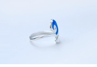 LT-169 925 bague en argent Sterling bleu nuage de bon augure bague d'ouverture femme version coréenne de bague nuage créative personnalisée