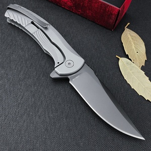 Couteau pliant industriel SEGUIN 3490 avec lame 8Cr13Mov et manche en acier inoxydable pour le camping en plein air et les situations d'urgence - Product Image 5