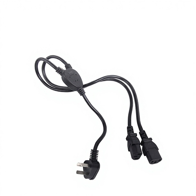Customised IEC320 Extension Cords Male Female Connector Y Splitter Power Extension Cable 2 IEC C13 Power CORDS