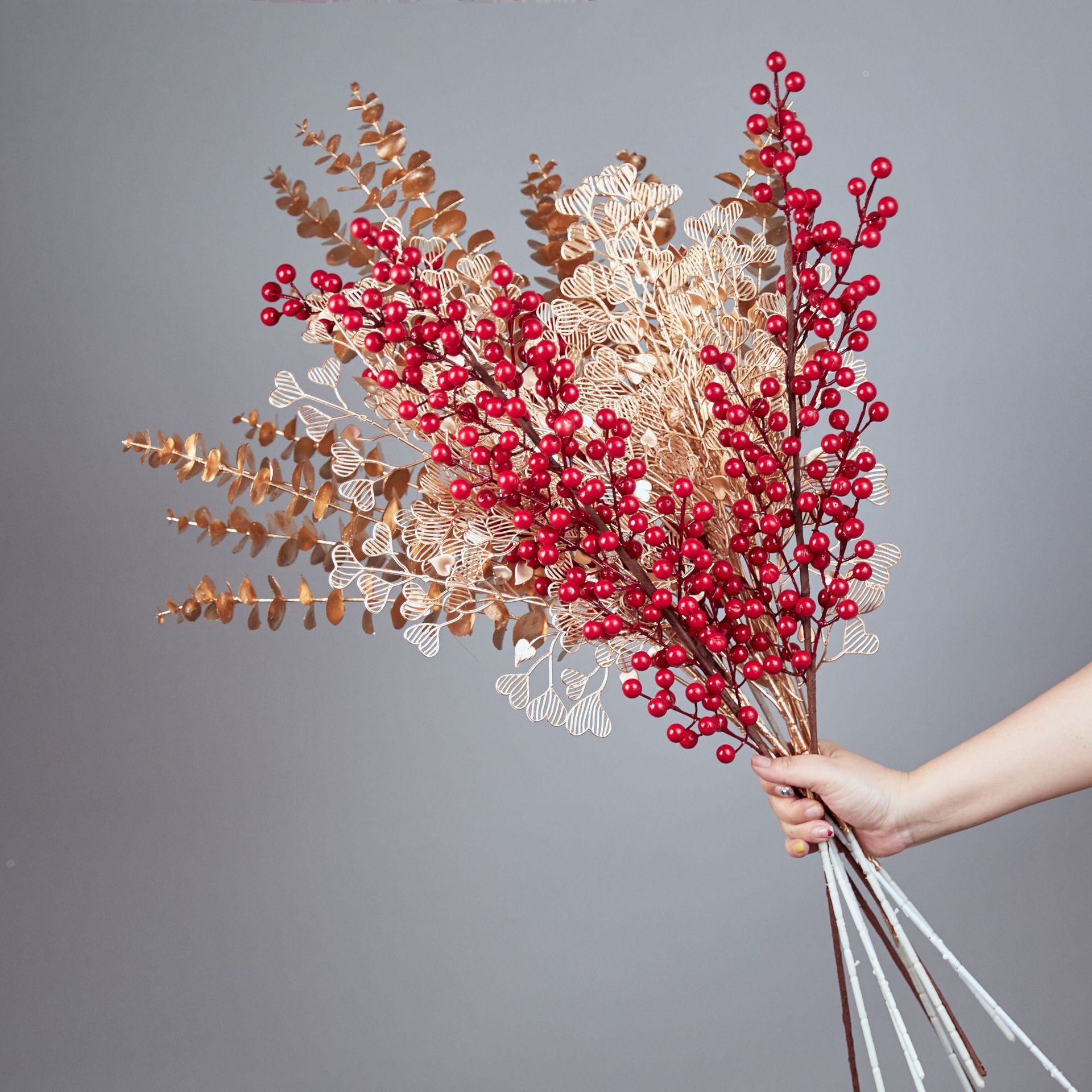 1 Bund Goldene Knstliche Blumen Pfauenfeder Ahornblatt Eukalyptusbltter  Strau Kunstpflanze Heim Hochzeit Weihnachtsdekoration| Alibaba.com
