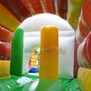 Castillo inflable comercial para niños, combo de casa de brinco con tobogán, diseño de granja con vacas. - Product Image 5