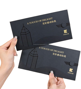 Custom High-End VIP Card Luxury Gift Card with Magnet Button & Foil Edge Printed on Duplex <b>Board</b> - Product Image 1