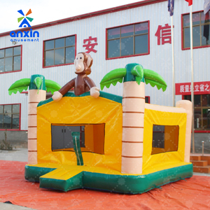 Gia Đình Vui Vẻ Ngoài Trời Trong Nhà Nhỏ Khỉ Theo Chủ Đề Inflatable Bouncy Sân Chơi Vui Vẻ Đầy Giải Trí Cho Trẻ Em - Product Image 1