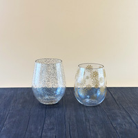 Verres à vin en acrylique transparent en gros, durables, résistants aux chutes, en forme d'œuf, sans pied, grande capacité, en forme de U
