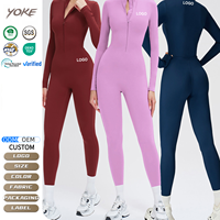 Combinaisons une pièce personnalisées Yoke pour l'automne et l'hiver, doublées de polaire, pour le sport, le yoga, les activités de plein air, la course à pied et la remise en forme