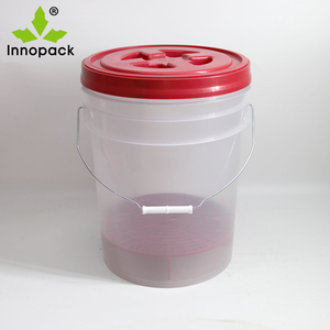 Seau de soin automobile transparent de 4,5 gallons avec couvercle gamma, avec couvercles bleus de 5 gallons et fûts filtrants, seaux et barils - Product Image 5