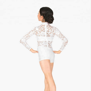 <span class=keywords><strong>Las</strong></span> <span class=keywords><strong>niñas</strong></span> de niño adulto emballe de manga larga de encaje shorty leotardo/unitard etapa de entrenamiento desgaste de la danza - Product Image 1