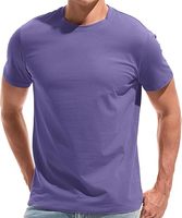 T-shirts en tricot 100% coton pour hommes, coupe ample, couleurs unies, personnalisables pour les vêtements de groupe en été