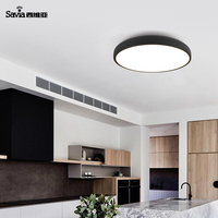Robnavia — plafonnier led rond ultra fin multicolore en fer, 36W, design moderne, montage en surface, luminaire décoratif d'intérieur, idéal pour un salon