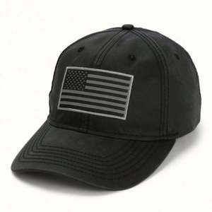 Gorra de béisbol de tela común de sarga con revestimiento de PU personalizado, parche retro de cuero encerado, estilo robusto de vida silvestre, ropa de trabajo deportiva para negocios. - Product Image 5