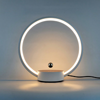 Lampe de table LED à lévitation magnétique sans fil, intensité réglable, lumière flottante pour maquillage, chevet, cadeau, décoration de Noël, éclairage domestique