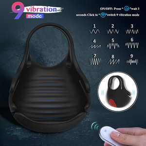 Massaggiatore Vibrante per Pene, Anello di Castità Maschile, Giocattoli Sessuali per Uomini, Vibratore per <span class=keywords><strong>Testicoli</strong></span> con Telecomando Wireless, Masturbatore Maschile - Product Image 2