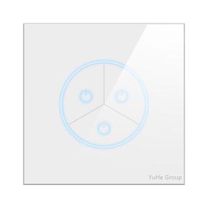 Interrupteur mural tactile YuHe Group, 1 voie, 10A, verre trempé, design minimaliste, IP20 - Product Image 2