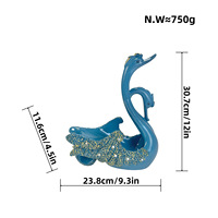 Figurine Cygne en Résine Style Art Déco Antique pour Décoration Intérieure, Meuble TV Johnson Lee, Mariage, Salon, Chambre, Cave à Vin
