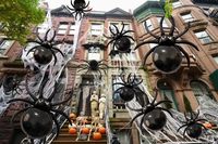 Ballons en aluminium d'Halloween : Ensembles de décoration pour fêtes d'anniversaire d'enfants sur le thème des fantômes, chauves-souris, squelettes, araignées et citrouilles – Articles pour la fête d'Halloween (Trick or Treat)