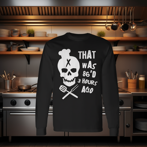 T-shirt à manches longues avec image de chef cuisinier 86'D Cooking Restaurant - Product Image 3