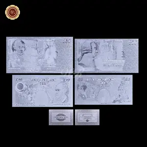 कस्टम गैर-मुद्रा संग्रहणीय पाउंड कागज पैसों ब्रिटिश बैंक नोट विधेयकों 24k गोल्ड नोट नकली कागज पैसे