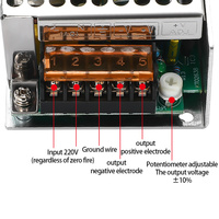Factory Outlet catu daya 35W 5V 6A DC, catu daya sakelar catu daya yang dapat disesuaikan untuk Strip LED MS-35-5 Model