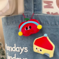 Pendentif broche en peluche mignon, créatif et amusant pour sac à dos de fille, vente en gros